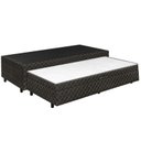 Ver imagem 4 de Base Box Solteiro c/ Baú na Cama Auxiliar Gaby 88x188 Marrom