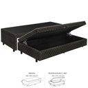Ver imagem 3 de Base Box Solteiro c/ Baú na Cama Auxiliar Gaby 88x188 Marrom