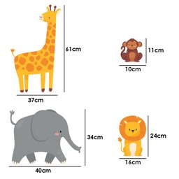 Adesivo De Parede Decorativo Infantil Safari na Savana - 4