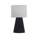 Ver imagem 1 de abajur elegance poptem tecido estampado preto e honey luminária mesa cúpula cabeceira quarto sala in