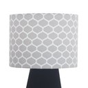 Ver imagem 2 de abajur elegance poptem tecido estampado preto e honey luminária mesa cúpula cabeceira quarto sala in