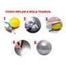 Bola Suíça Pilates 65cm com Bomba 150kg Ginástica Yoga Cinza - 3