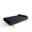 Ver imagem 7 de Sofá Cama 3 Lugares em Suede Tokio Yescasa Preto