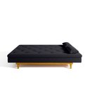 Ver imagem 6 de Sofá Cama 3 Lugares em Suede Tokio Yescasa Preto