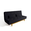 Ver imagem 5 de Sofá Cama 3 Lugares em Suede Tokio Yescasa Preto