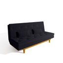Ver imagem 5 de Sofá Cama 3 Lugares em Suede Tokio Yescasa Preto