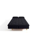 Ver mais imagens de Sofá Cama 3 Lugares em Suede Tokio Yescasa Preto