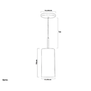 Ver imagem 3 de Lustre Pendente Moderno Bilboque Cilídrico Pq Br Fosco Cobre