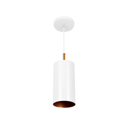 Lustre Pendente Moderno Bilboque Cilídrico PQ Br Fosco Cobre - 1