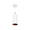 Lustre Pendente Moderno Bilboque Cilídrico PQ Br Fosco Cobre - 1