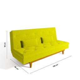 Sofá Cama Suede 3 Lugares Tokio Yescasa - 4