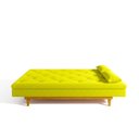 Ver imagem 5 de Sofá Cama Suede 3 Lugares Tokio Yescasa Amarelo