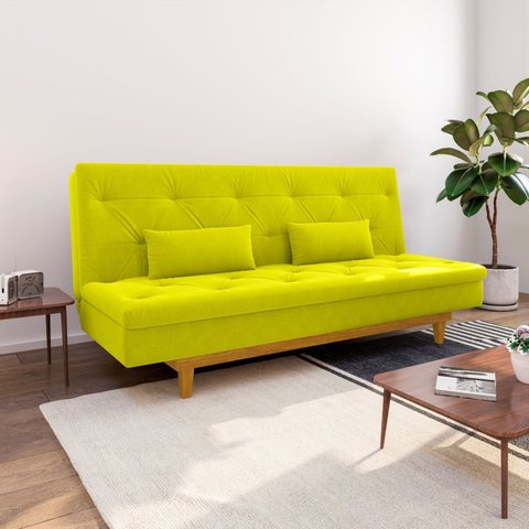 Sofá Cama Suede 3 Lugares Tokio Yescasa