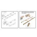 Ver mais imagens de Cômoda 2 Portas 5 Gavetas Málaga Gold com Pés