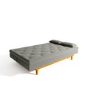 Ver imagem 6 de Sofá Cama 3 Lugares em Suede Tokio Yescasa Cinza