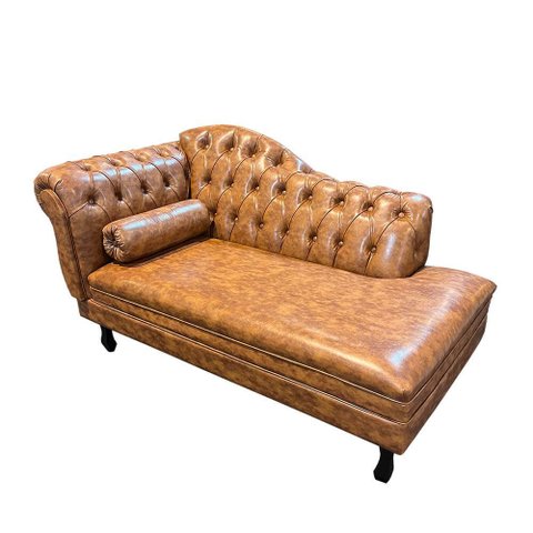 Divã Luiza Luxo 1,50 Corino Whisky para Sala e Decoração