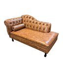 Ver imagem 1 de Divã Luiza Luxo 1,50 Corino Whisky para Sala e Decoração