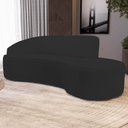 Ver imagem 2 de Sofá Living 4 Lugares 280cm Braço Esquerdo Mozart D06 Sintético Preto - Mpozenato