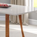 Ver imagem 3 de Mesa de Jantar Pés Madeira Maciça com Vidro 6 Cadeiras Madeira Dalia Anna Âmbar/Off White