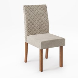 Mesa de Jantar Pés Madeira Maciça com Vidro 6 Cadeiras Madeira Dalia Anna Âmbar/Off White - 8