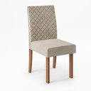 Ver mais imagens de Mesa de Jantar Pés Madeira Maciça com Vidro 6 Cadeiras Madeira Dalia Anna Âmbar/Off White