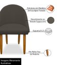 Ver imagem 7 de Kit 04 Cadeiras Decorativa Estofada Para Sala Recepção Cozinha Lua Star Veludo Bege Do Lar Móveis e 