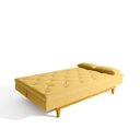 Ver imagem 6 de Sofá Cama 3 Lugares em Suede Tokio Yescasa Amarelo Mostarda