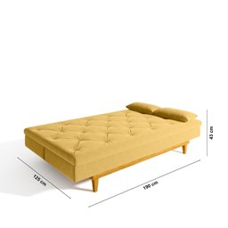 Sofá Cama 3 Lugares em Suede Tokio Yescasa - 3