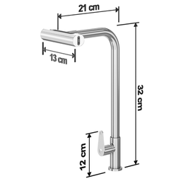 Kit Cuba Gourmet Quebec 60cm Aço Inox 304 e Torneira Gourmet Tóquio Bico Flexível Goldenx - 13