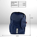 Ver imagem 6 de Mochila Urban Charm Estilo e Funcionalidade com Design Sofisticado em Tecido Sintético com Estojo Az