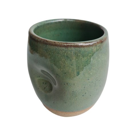 Copo de Cerâmica 200ml Verde Pântano para Água, Café, Chá