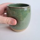 Ver imagem 2 de Copo de Cerâmica 200ml Verde Pântano para Água, Café, Chá