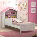 Ver imagem 1 de Cama Casinha Rosa com Nichos Menina