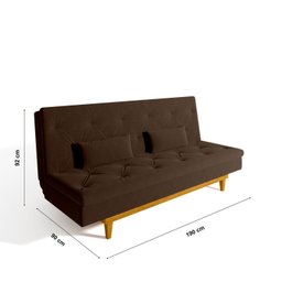 Sofá Cama Suede 3 Lugares Tokio Yescasa - 4