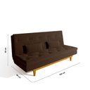 Ver imagem 4 de Sofá Cama Suede 3 Lugares Tokio Yescasa Marrom