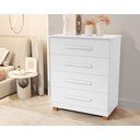 Ver imagem 2 de Cômoda de Qualidade com 4 Gavetas100%mdf Suíça:branco