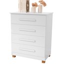 Ver imagem 1 de Cômoda de Qualidade com 4 Gavetas100%mdf Suíça:branco