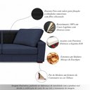 Ver imagem 3 de Sofá Decorativo Sala de Estar Champions 4 Lugares 240cm Bipartido Couro Azul Marinho - Mozzelar