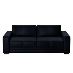 Sofá Decorativo Sala de Estar Champions 4 Lugares 240cm Bipartido Couro Azul Marinho - Mozzelar - 5