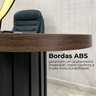 Mesa para Escritório com Curvas Orgânicas, Pés Ripados e Tampo Tamburato Diretor 2 Metros  - 11