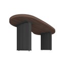 Ver imagem 4 de Escrivaninha Mesa Escritório com Curvas Orgânicas, Pés Ripados e Tampo Tamburato Diretor 2 Metros