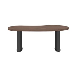 Mesa para Escritório com Curvas Orgânicas, Pés Ripados e Tampo Tamburato Diretor 2 Metros  - 8