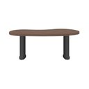 Ver mais imagens de Escrivaninha Mesa Escritório com Curvas Orgânicas, Pés Ripados e Tampo Tamburato Diretor 2 Metros