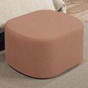 Ver imagem 2 de Kit 2 Puffs Decorativos Orgânico para Living Quarto 70cm Doha W01 Linho Rosê - Lyam Decor