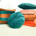 Ver imagem 1 de ALMOFADA REDONDA RETRÔ VERDE ESMERALDA Almofadas Estilo