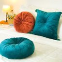 Ver imagem 2 de ALMOFADA REDONDA RETRÔ VERDE ESMERALDA Almofadas Estilo