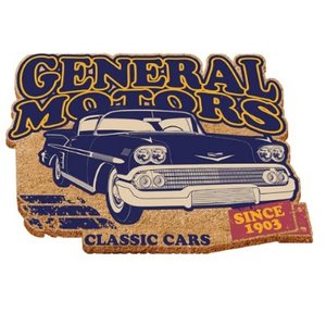 Capacho fibra coco Gm jalopy General Motors 69X45 CM BTC Decor