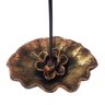 Fora de Linha - Incensário Porta Incenso Flor Resina Bronze - 3