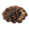 Fora de Linha - Incensário Porta Incenso Flor Resina Bronze - 1