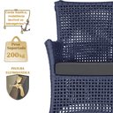 Ver imagem 4 de 1 Sofá Área e Mesa Igapó Alumínio Pintura Marrom Corda Náutica Estofado Impermeável Almofada 11 Tram